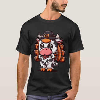 Turkey Moo Funny Thanksgiving T-Shirt