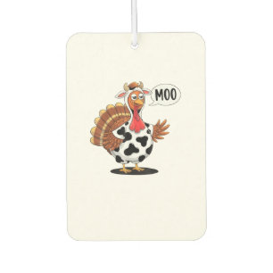 Turkey Moo Thanksgiving Funny Turkey Cow Moo Famil Air Freshener