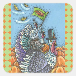 TURKEY NATION, GOBBLERS UNITED HOLIDAY STICKERS Sq