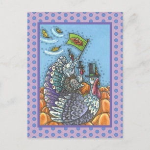 TURKEY NATION USA, FUNNY THANKSGIVING POLITICS POSTCARD