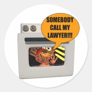 Turkey Need Lawyer Classic Round Sticker