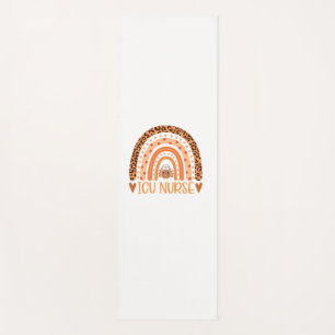 Turkey Nurse Leopard Thanksgiving ICU Nurse Rainbo Yoga Mat