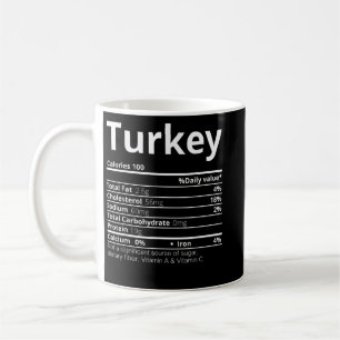 Turkey Nutrition Facts Family Funny Thanksgiving C Coffee Mug