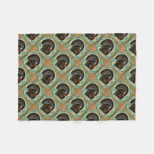 Turkey On the Greens Fleece Blanket
