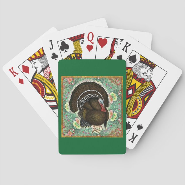 Turkey On the Greens Playing Cards (Back)