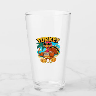 Turkey on Vacation in Jamaica Classic T-Shirt.png Glass