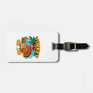 Turkey on Vacation in Jamaica Classic T-Shirt.png Luggage Tag