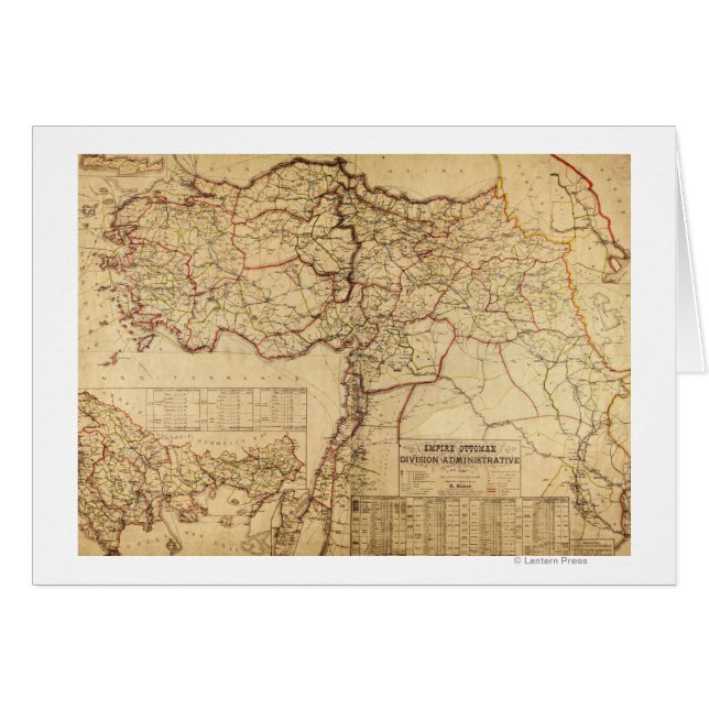 Turkey, Ottoman EmpirePanoramic MapTurkey (Front Horizontal)