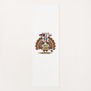 Turkey Paper Bag Moo I'm a Cow Thanksgiving Family Yoga Mat