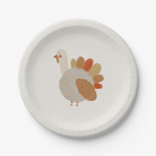 Turkey Paper Plate - Thanksgiving Table Decor