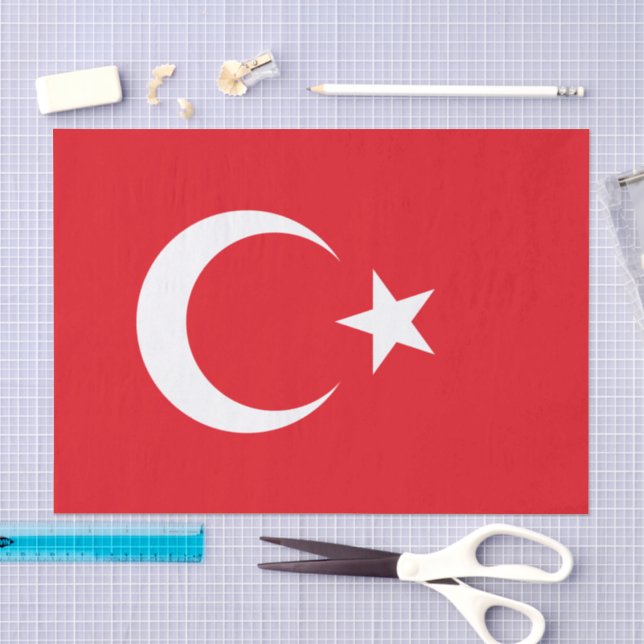 Turkey paper tissue, Turkish Flag tissue paper (Craft)