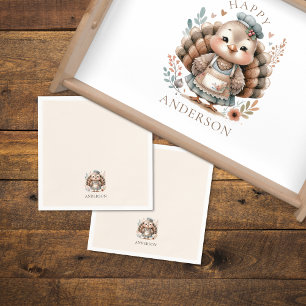 Turkey Personalized Add Name Napkin