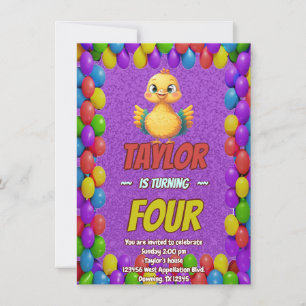 Turkey Personalized Birthday Unique Invite Kids