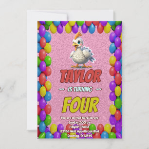 Turkey Personalized Birthday Unique Invite Kids