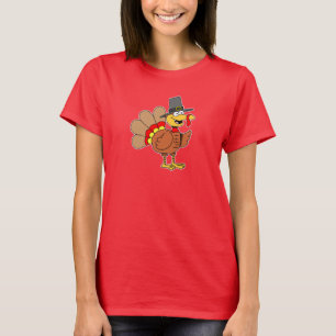 Turkey Pilgrim Cartoon Cute T-Shirt