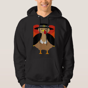 Turkey Pilgrim Cute Thanksgiving Essential Hoodie