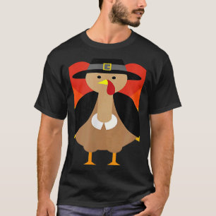 Turkey Pilgrim Cute Thanksgiving Essential T-Shirt