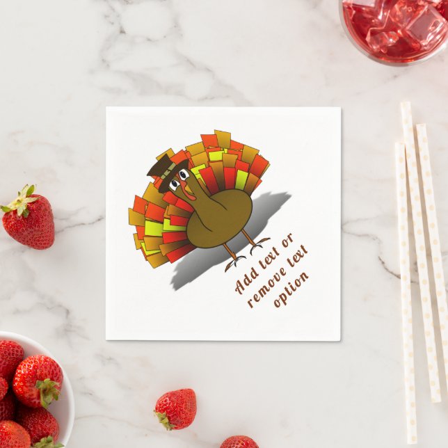 Turkey Pilgrim Thanksgiving Napkin (Insitu)