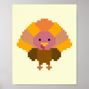 Turkey - Pixel Art Poster