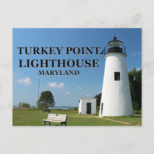 Turkey Point Light, Maryland Postcard