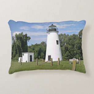 Turkey Point Lighthouse, Maryland Accent Pillow