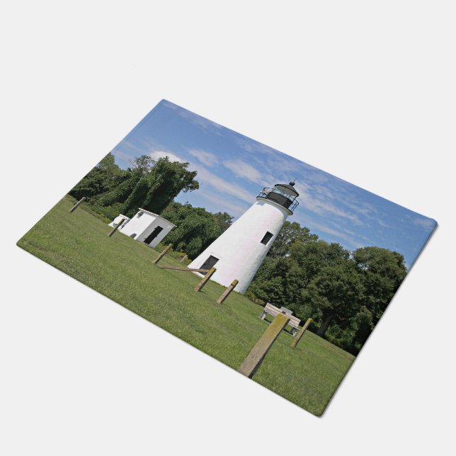 Turkey Point Lighthouse, Maryland Door Mat (Angled)