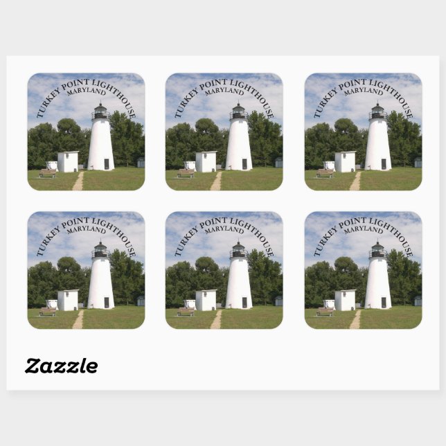 Turkey Point Lighthouse, Maryland Large Stickers (Sheet)