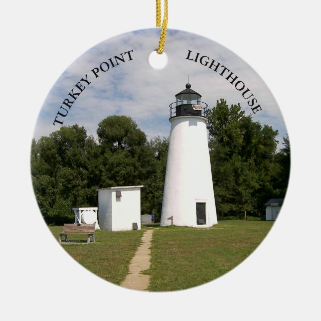 Turkey Point Lighthouse, Maryland Ornament (Front)