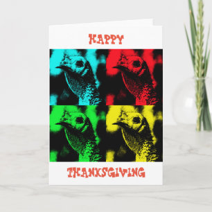 Turkey Pop Art Happy Thanksgiving Holiday Card
