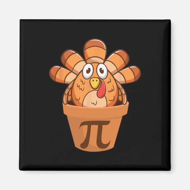 Turkey Pot Pie Funny Math Thanksgiving Turkey Pot  Magnet (Front)