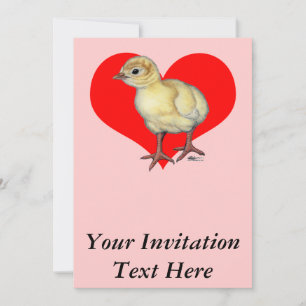Turkey Poult Heart Invitation