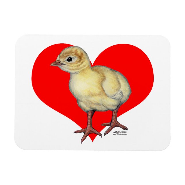 Turkey Poult Heart Magnet (Horizontal)