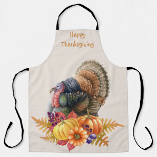 Turkey Pumpkins Thanksgiving Apron
