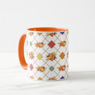 Turkey Pumpkins Thanksgiving Mug