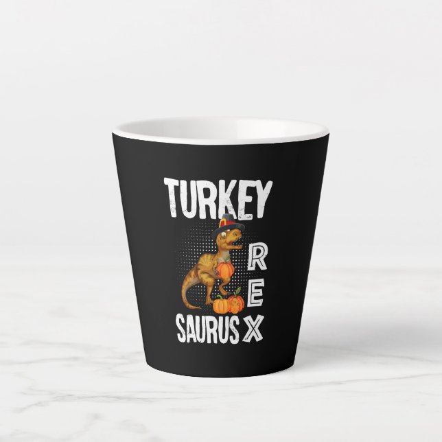 Turkey Rex Saurus Latte Mug (Front)