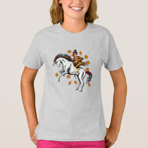 Turkey Riding a Unicorn Running Fast T-Shirt
