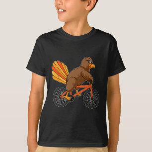Turkey Riding Bike Thanksgiving Day Cool Bicycle A T-Shirt