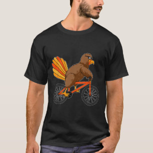 Turkey Riding Bike Thanksgiving Day Cool Bicycle A T-Shirt