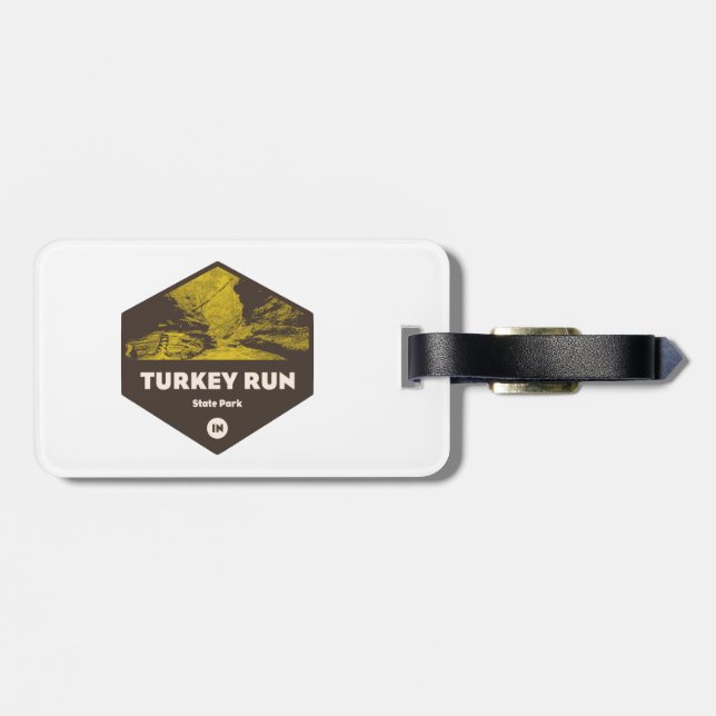 Turkey Run State Park Indiana Luggage Tag (Back Horizontal)