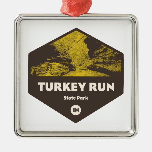 Turkey Run State Park Indiana Metal Ornament (Front)