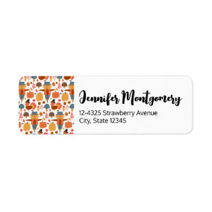 Turkey & Scarecrow Thanksgiving Pattern