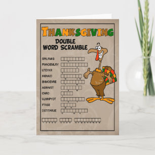 Turkey Scramble Holiday Card