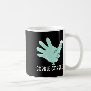 Turkey Scrubs Rubber Gloves Nurse Fall Nursing Tha Coffee Mug