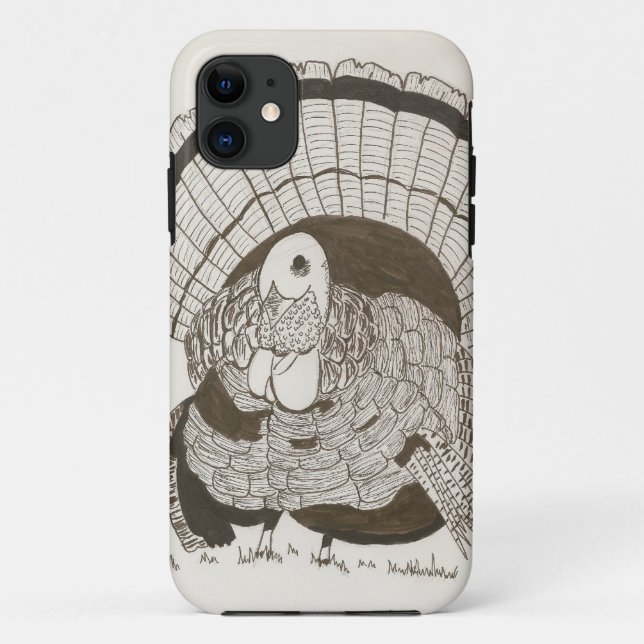 Turkey Sepia Sketch iPhone 5 Case (Back)