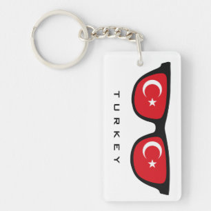Turkey Shades custom text & colour key chain
