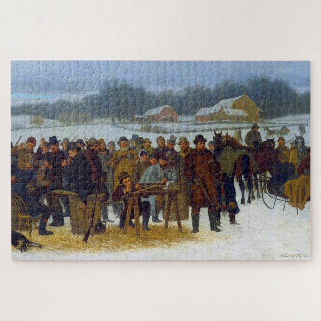 Turkey Shoot John Whetten Ehninger 1879 Jigsaw Puzzle (Horizontal)