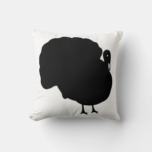 Turkey Silhouette Throw Pillow