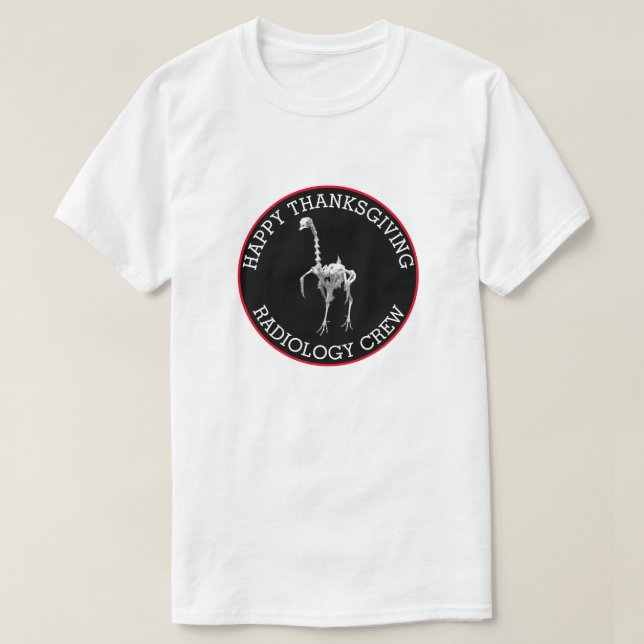 Turkey Skeleton Thanksgiving  T-Shirt (Design Front)