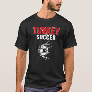 Turkey Soccer Ball In Net Goal  Turkish Football S T-Shirt