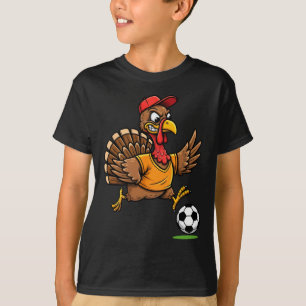Turkey Soccer Thanksgiving Turkey Playing Soccer B T-Shirt